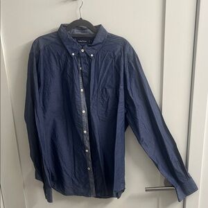 Nautica Men's Navy Casual Button-Down Shirt